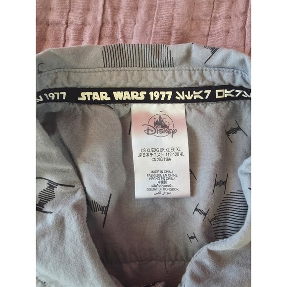 Disney Parks Star Wars Tie Fighter 1977 Short Sleeve Button Down Shirt Sz XL AOP - Picture 3 of 6